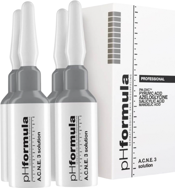 PHformula A.C. 3 Solution (Активный обновляющий раствор для кожи с акне), 4 шт x 7 мл