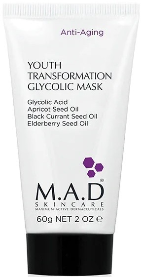 M.A.D Skincare Anti-Aging Youth Transformation Glycolic Mask (Омолаживающая маска с гликолевой кислотой), 60 гр