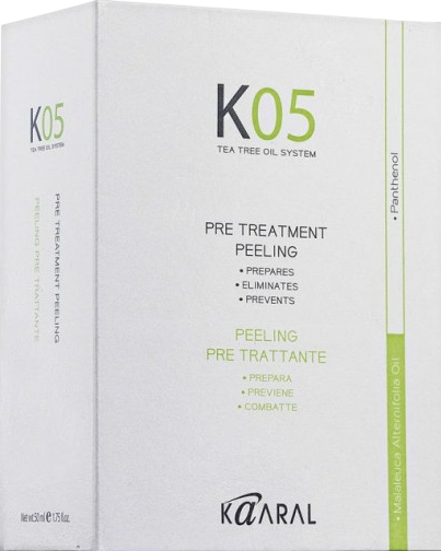 Kaaral K05 Pre-Treatment Peeling (Капли предварительного нанесения, глубокое очищение кожи головы), 50 мл