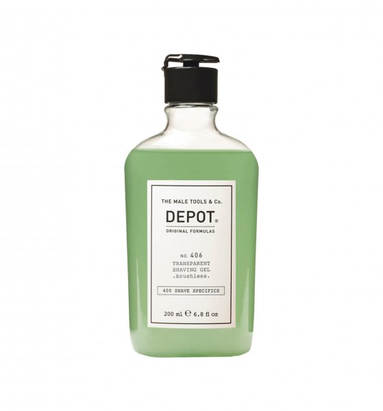 Depot 406 Transparent Shaving Gel (Прозрачный гель для бритья)