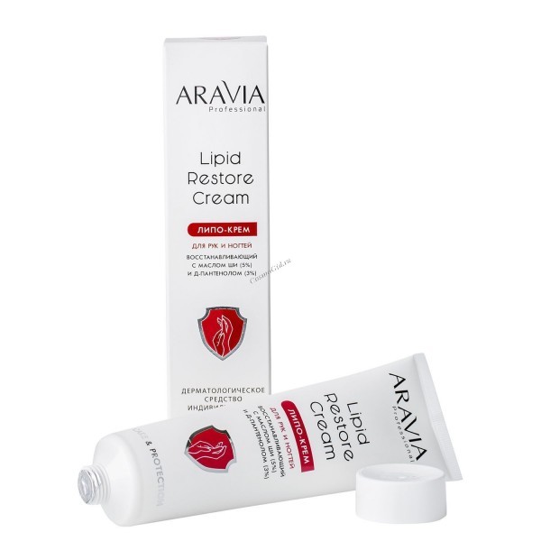 Aravia Professional Professional Lipid Restore cream (Липо-крем для рук и ногтей восстанавливающий с маслом ши и д-пантенолом), 100 мл