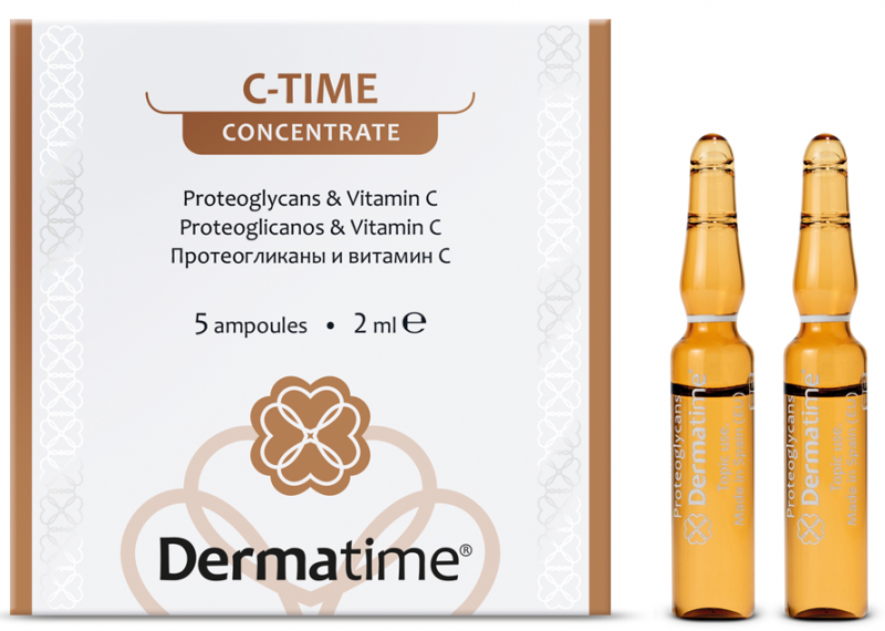 C-TIME Proteoglycans & Vitamin C (Протеогликаны и витамин С – Коктейль в ампулах), 5 ампул x 2 мл