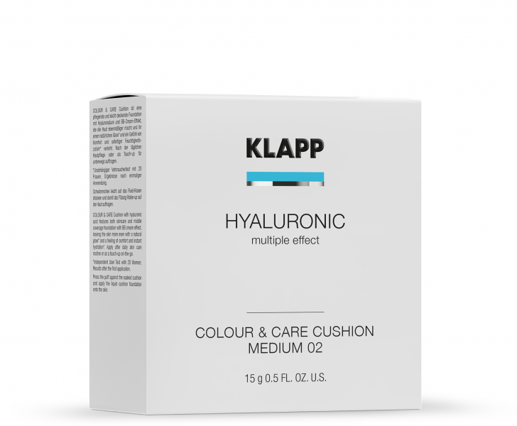 Klapp Hyaluronic Color & Care Cushion (Тональный увлажняющий кушон), 15 гр