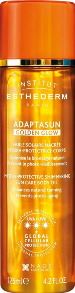 (Адаптасан солнцезащитное масло с шиммером Golden Glow 3), 125мл