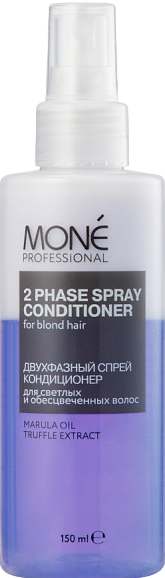 Mone Professional Top Care 2-Phase Spray Conditioner For Blond Hair (Двухфазный спрей-кондиционер для обесцвеченных волос), 150 мл