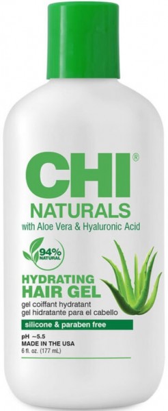 CHI Naturals With Aloe Vera Hydrating Hair Gel (Гель для волос увлажняющий с алоэ вера и гиалуроновой кислотой), 177 мл