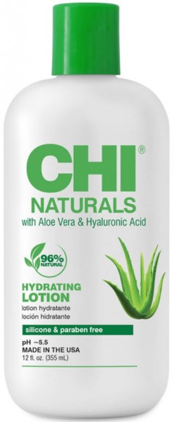 CHI Naturals With Aloe Vera Hydrating Lotion (Лосьон для тела увлажняющий с алоэ вера и гиалуроновой кислотой), 355 мл