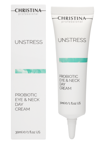 Christina Unstress Probiotic Day Cream For Eye And Neck SPF-8 (Дневной крем с пробиотическим действием для кожи вокруг глаз и шеи SPF 8), 30 мл