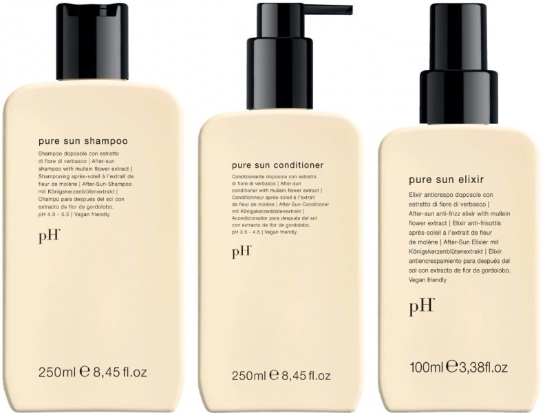 pH Laboratories Pure Sun Kit Ponza (Набор солнцезащитных средств для волос), 250мл+250мл+100мл