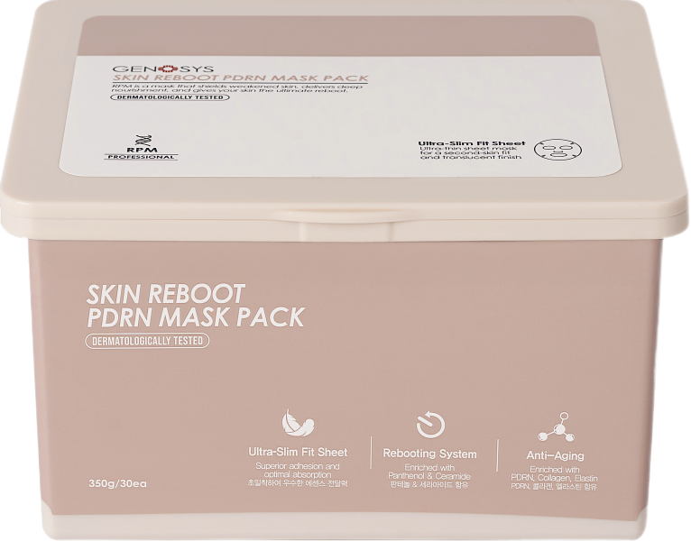 Skin Reboot PDRN Mask Pack (Питательная маска для полного обновления кожи с ПДРН), 30 шт