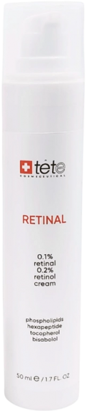 Tete Cosmeceutical Cream Retinal 0.1% (Крем для лица с ретиналем 0.1%), 50 мл