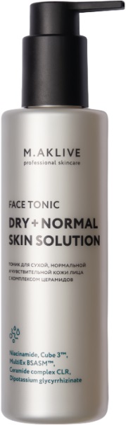 M.Aklive Face Tonic «Dry + Normal skin solution» (Тоник для лица «Решение для сухой и нормальной кожи»)
