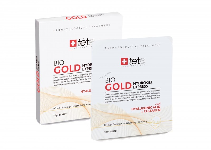 Tete Cosmeceutical Bio gold hydrogel express (Маска моментального действия с коллоидным золотом), 4 саше