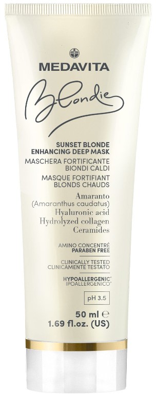 Medavita Sunset Blonde Enhancing Deep Mask (Восстанавливающая маска для теплых блонд-оттенков)
