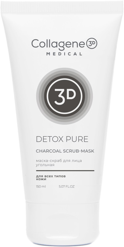 Medical Collagene 3D Detox Pure Charcoal Scrub-Mask (Маска-скраб угольная от черных точек)