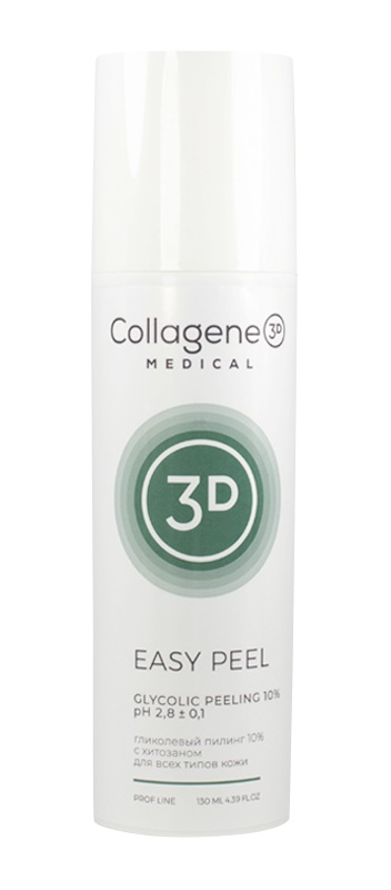 Medical Collagene 3D Easy Peel Glycolic Peeling (Гель-пилинг для лица с хитозаном на основе гликолевой кислоты 10%) 