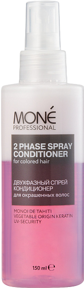 Mone Professional Top Care 2-Phase Spray Conditioner For Colored Hair (Несмываемый двухфазный спрей-кондиционер), 150 мл