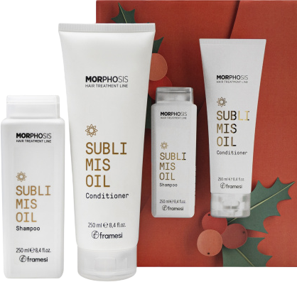 Framesi Morphosis Sublimis Oil (Новогодний набор для ухода за волосами), 2 шт x 250 мл