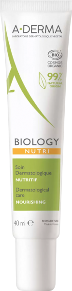 A-Derma Biology Nutri Cream (Питательный дерматологический крем для очень сухой хрупкой кожи), 40 мл