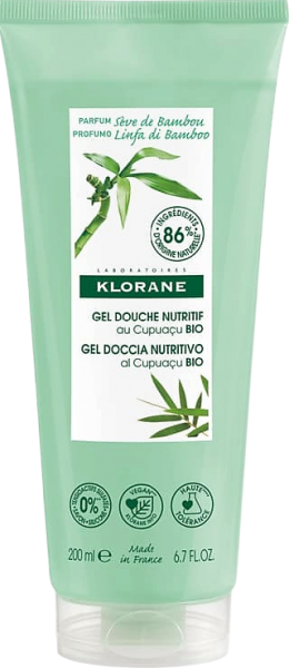 Klorane Shower Gel (Питательный гель для душа «молочко бамбука» с органическим маслом купуасу), 200 мл