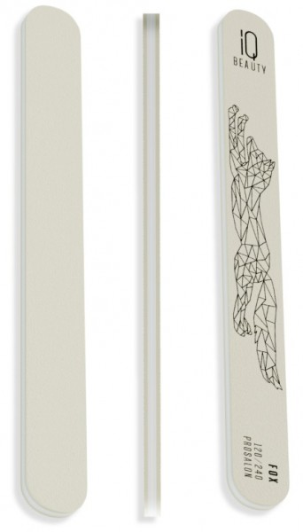 IQ Beauty Fox 120/240 Prosalon Nail File (Пилка двухсторонняя универсальная для всех видов ногтей "Ловкая лиса"), 1 шт.