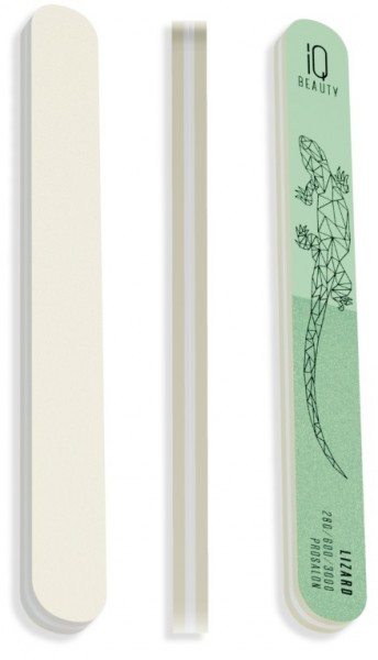 IQ Beauty Lizard 280/600/3000 Prosalon Nail File (Пилка-полировщик для безупречного блеска и ухоженных ногтей "Сияющая Ящерица"), 1 шт.