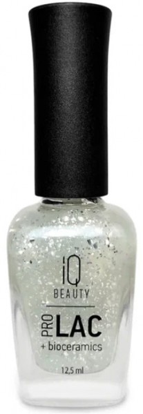 IQ Beauty Prolac+bioceramics Potal Glossy Top Silver (Финишное покрытие для лака с поталью глянцевое), 12,5 мл