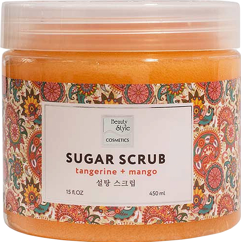 Beauty Style Sugar Scrub Tangerine + Mango (Сахарный скраб «Мандарин и манго» для ног, рук и тела), 450 мл