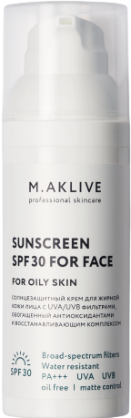 Sunscreens SPF30 for face for oily skin (Солнцезащитный крем SPF30 для жирной кожи лица)