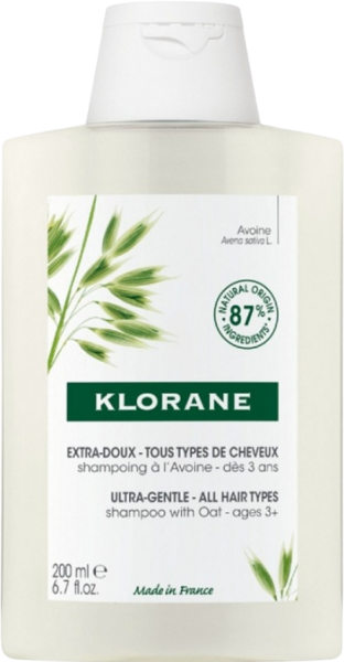 Klorane Shampoo (Сверхмягкий шампунь для всех типов волос с молочком овса)