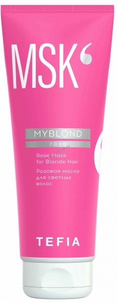 Tefia My Blond Rose Mask for Blonde Hair (Розовая маска для светлых волос), 250 мл