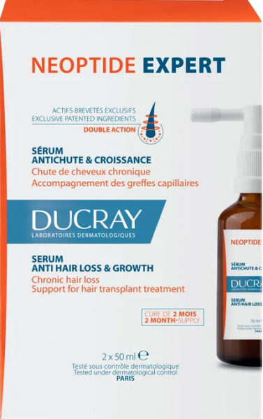 Ducray Neoptide Expert (Укрепляющая сыворотка, придающая плотность волосам), 2 х 50 мл