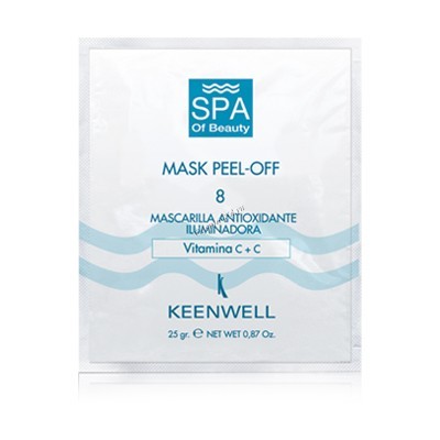 Keenwell Mask Peel-Off 8 Антиоксидантная депигментирующая альгинатная маска, 12 шт. по 25 г