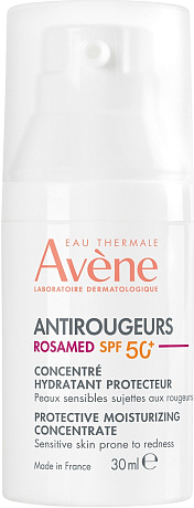 Avene Antirougeurs Rosamed SPF50+ Concentrate (Защитный увлажняющий концентрат для кожи, склонной к покраснениям), 30 мл