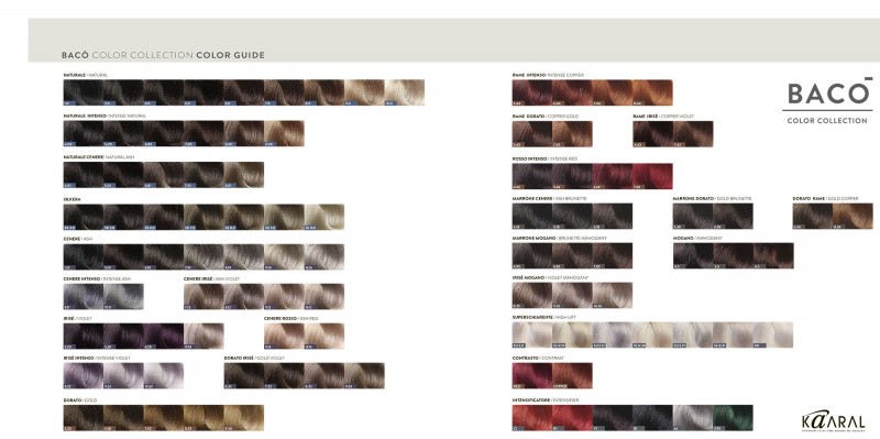 Kaaral Baco Color Collection Permanent Haircolor (Перманентный краситель для волос с гидролизатами шелка), 100 мл