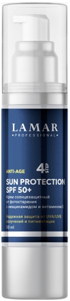 Lamar Professional Sun Protection spf 50+ Cream (Крем солнцезащитный от фотостарения c ниацинамидом и витамином Е), 50 мл