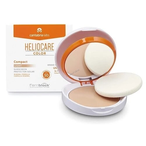 Cantabria HELIOCARE Color Compact SPF 50 Sunscreen (Крем-пудра компактная минеральная с СЗФ 50 для сухой и нормальной кожи), 10 г