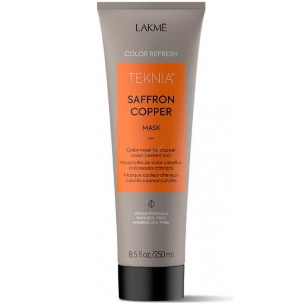 Lakme Teknia Color Refresh Saffron Copper Mask (Маска для обновления цвета медных оттенков волос), 250 мл