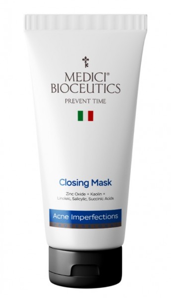 Closing mask (Сужающая поры маска после чистки лица для проведения косметологического ухода с оксидом цинка, каолином и комплексом кислот: салициловой, янтарной, линоевой и ланоленовой), 200 мл