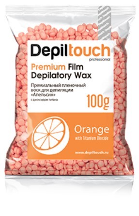 Depiltouch Professional Orange Premium Wax (Полимерный премиальный пленочный воск Orange)