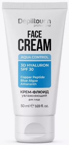 Depiltouch Professional SPF 30 Aqua Control Face Cream (Увлажняющий крем-флюид для нормальной и комбинированной кожи лица), 50 мл