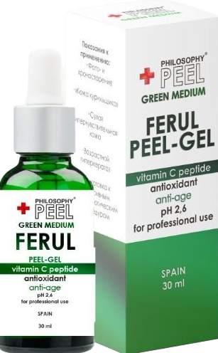 Philosophy Ferul Peel-gel Vitamin C Peptide Antioxidant Anti-age (Феруловый всесезонный пилинг с витамином С и пептидами для кожи лица и тела), 30 мл.