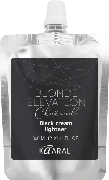 Kaaral Blonde Elevation Charcoal Black Cream Lightener (Чёрный угольный осветляющий крем для волос), 250 мл