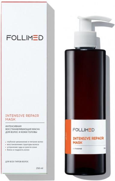 Follimed Intensive Repair Mask (Интенсивная восстанавливающая маска для волос и кожи головы), 250 мл