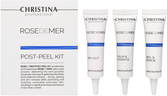 Christina Rose De Mer Post Peel Kit (Набор для постпилингового ухода), 3 препарата