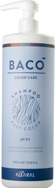 Kaaral Baco Color Care Shampoo Post Color (Шампунь-стабилизатор цвета для волос PH 3.5), 1000 мл