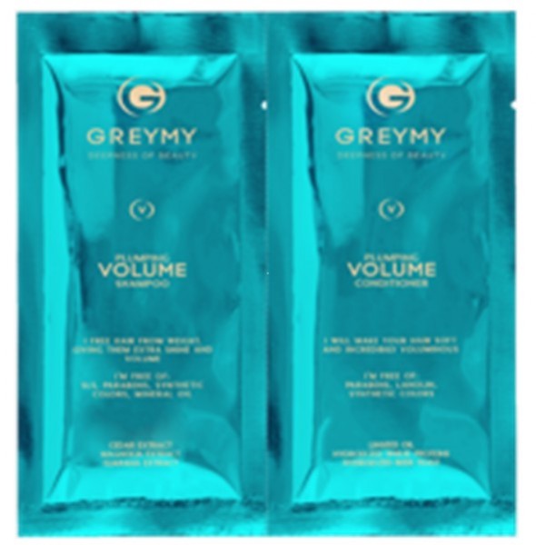 Greymy Plumping Volume Shampoo & Plumping Volume Conditioner Tester (Пробник "Уплотняющий шампунь для объема и Уплотняющий кондиционер для объема"), 2*10мл