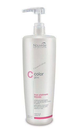 Nouvelle Color Glow True Platinum Blonde Shampoo (Шампунь для нейтрализации желтых и золотистых оттенков) 
