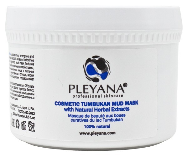 Pleyana Cosmetic Tumbukan Mud Mask with Natural Herbal Extracts (Маска косметическая с Тамбуканской грязью, горофитами граната и эхинацеи)