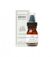 Depot 403 Pre-Shave Softening Beard Oil Sweet Almong (Смягчающее масло перед бритьём "Сладкий миндаль"), 30 мл.